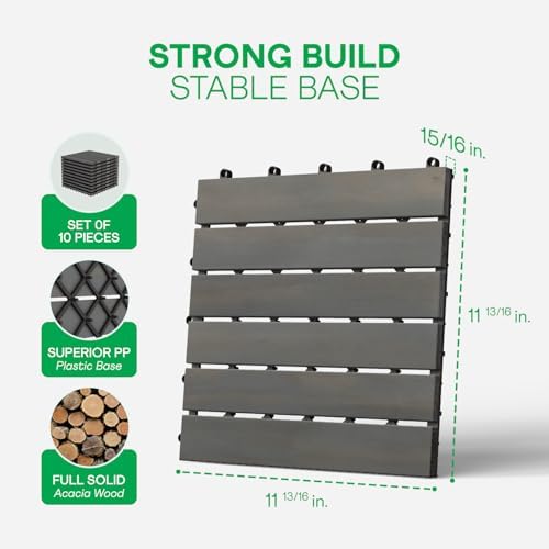 Idzo Interlocking Deck Tiles 9.6 SQFT - Image 2