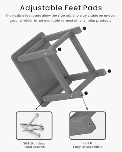 Weatherproof Outdoor Side Table, HDPE Small Outdoor Table - Image 5
