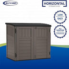 Suncast 34 Cu Ft Horizontal Storage Shed, Stoney Black - Image 3
