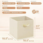 STORAGE MANIAC Storage Cubes, 11 Inch 8 Pack Collapsible Fabric Shelf Bins - Image 5