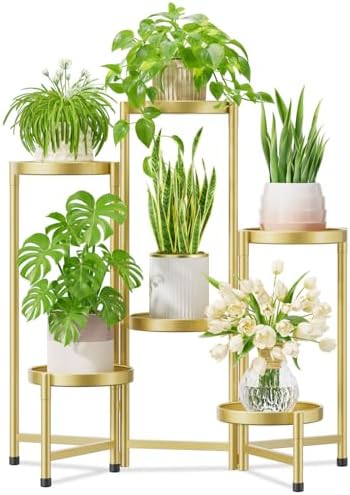 iDavosic.ly Plant Stand Indoor Outdoor, 6 Tier Metal Corner Shelf by iDavosicly