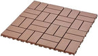 Plastic Interlocking Deck Tiles 12"x12" Waterproof Outdoor Patio Flooring PP - Image 5