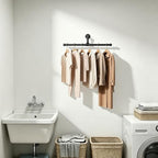Industrial Pipe Clothes Rack Floating DIY Wall Mounted, Heavy Duty Rustic - Image 5