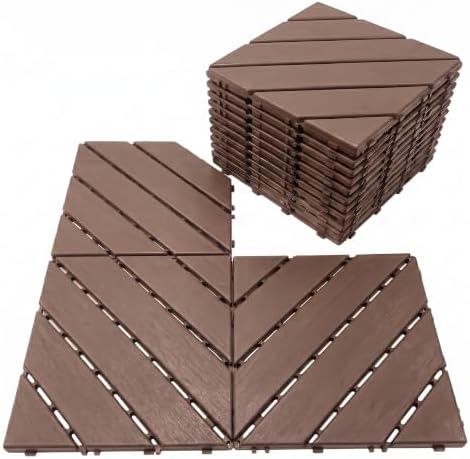44 PCS 12"x12" Interlocking Deck Tiles by Unknown
