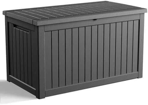 DRATO 280 Gallon Deck Boxes Outdoor Waterproof, Lockable Outdoor Storage Box by DRATOprovidesawarmandcozy