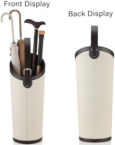 Artificial Leather Umbrella Holder Rack Hallyway Cane Stand - Image 7