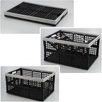 Kekow 3-Pack Black Plastic Collapsible Storage Basket, 42 L Folding Crates - Image 6