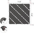 44 Pack Interlocking Deck Tiles, 12x12 Inch Modern Plastic Outdoor Flooring - Image 3