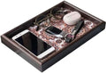 Wooden Valet Tray with Leather Base by Zosenley