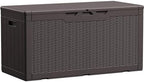 Devoko 100 Gallon Waterproof Deck Box, Resin Large Outdoor Storage Box by DEVOKO