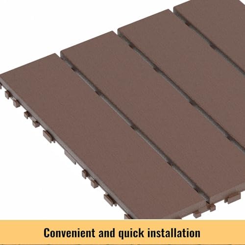44 Pack Interlocking Deck Tiles, 12x12 Inch Modern Plastic Outdoor Flooring - Image 5