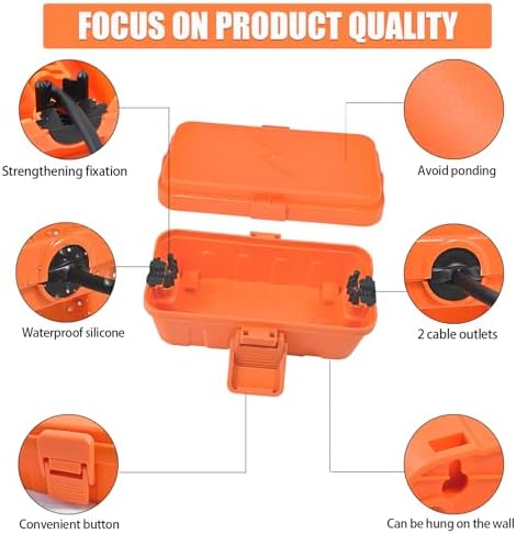 Hrensaw Small Weatherproof Electrical Connection Box, Outdoor Electrical Box - Image 3