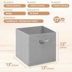 STORAGE MANIAC Storage Cubes, 13 Inch 10 Pack Collapsible Fabric Shelf Bins - Image 4