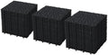 12" x 12" Interlocking Deck Tiles, All-Weather Plastic Outdoor Flooring by Unknown