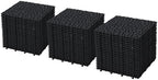 12" x 12" Interlocking Deck Tiles, All-Weather Plastic Outdoor Flooring by Unknown