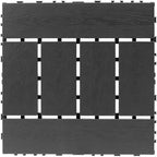 44pcs Plastic Interlocking Patio Deck Tiles, 12 x 12in Waterproof Indoor - Image 3