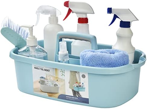 ALINK Large Plastic Shower Caddy Tote, Portable Storage Caddy Basket Organizer by ALINK