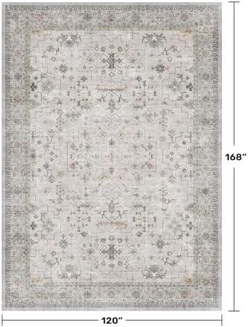 Large Light Gray & Sage 10x14 Living Room Rug - Image 2