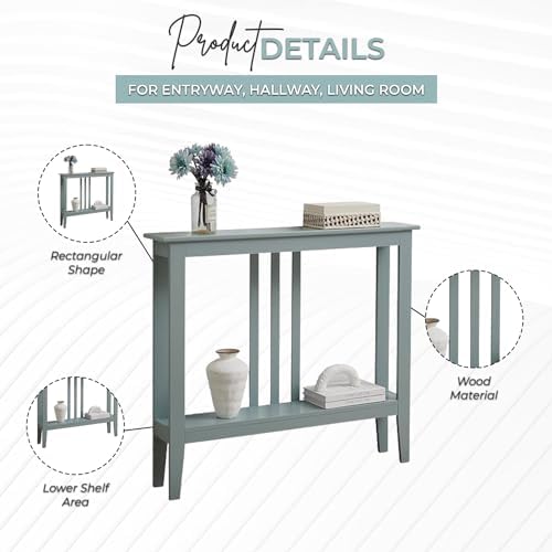 Kings Brand Narrow Console Table w/Storage Shelf - Image 3