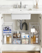 Vtopmart 8 Pack Clear Pull-Out Under Sink Organizer Set by Vtopmart