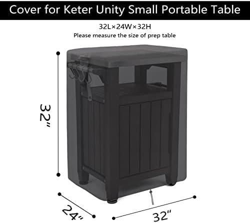 Prep Table Cover for Keter Unity Outdoor Kitchen Portable Bar Cart, Waterproof - Image 3