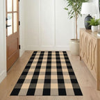 KILOCOCO Buffalo Plaid Checkered Rug 3x5 ft Front Door Rug - Image 3