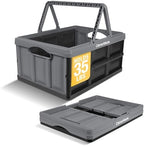 CleverMade Collapsible Shopping Basket, 32L Storage Crate, 1 Pack by CleverMade