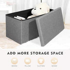 PINPLUS Folding Storage Ottoman Bench - Image 4