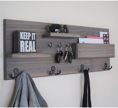 Homanu 14 Pack Black Coat Hooks Wall Mounted Double Prong - Image 7