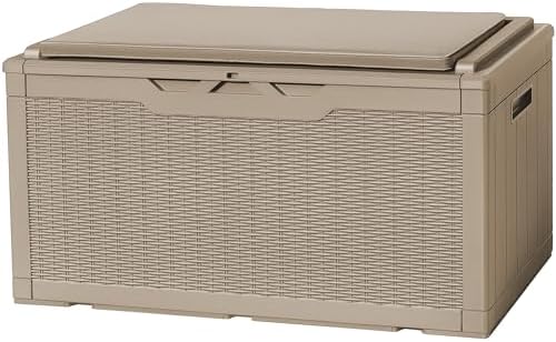Flamaker 105 Gallon Deck Box Waterproof, Outdoor Storage Box by Flamaker