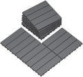 9 PCS Plastic Interlocking Deck Tiles, 11.8"x11.8" Patio Flooring by BuynowfromGreesum
