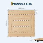 33 PCS 12×12 Inch Solid Acacia Wood Interlocking Deck Tiles, All-Weather - Image 3