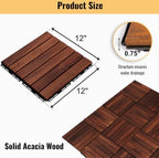 Acacia Wood Interlocking Deck Tiles - Image 2