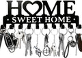 Key Holder Hooks Organizer Hanger Rack Wall Mounted Sweet Home Metal Decor by Conwithna
