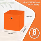 Foldable Storage Cubes Bins, 11 Inch Cloth Storage Cube Fabric Storage Box - Image 2