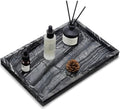 Real Natural Marble Tray for Bathroom, Kitchen Counter & Desktop by Zilukar