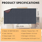 Grefinity Marine Carpet, 5.9 FT x 14.1 FT Dark Gray Indoor Outdoor Carpet - Image 2