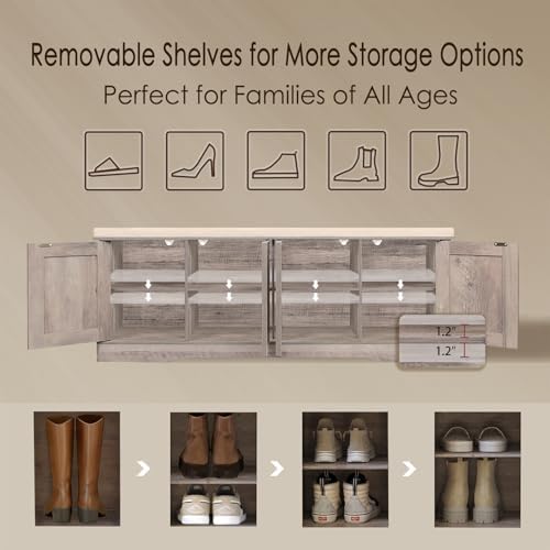 DINZI LVJ Shoe Storage Bench - Image 4