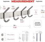 Brushed Nickel Coat Rack Wall Mount - Image 2
