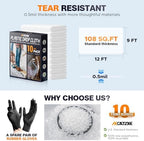 Axgatoxe 12 x 9 Ft Plastic Drop Cloths - Image 5