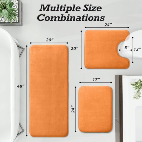 HUXMEYSON Bathroom Rugs Sets 3 Piece, Non-Slip & Quick Dry Bath Mat Set - Image 2
