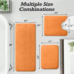 HUXMEYSON Bathroom Rugs Sets 3 Piece, Non-Slip & Quick Dry Bath Mat Set - Image 2