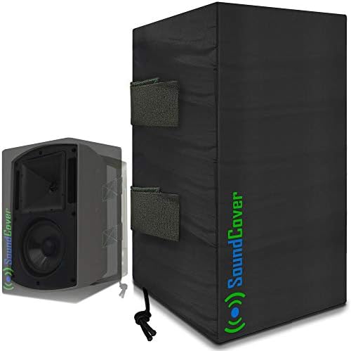 Large Outdoor Speaker Covers for C-Bracket Mounted Speakers Premium 210T by SoundCover