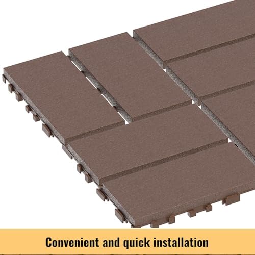 44 Pack Interlocking Deck Tiles, 12x12 Inch Modern Plastic Outdoor Flooring - Image 5