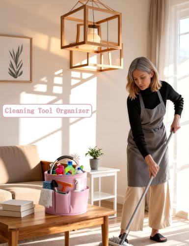 Cleaning Caddy with Handle, for Cleaning Supplies Organizer Bucket - Image 4