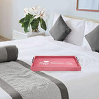 Elegant Designs HG2000-DPV Heart Decorative Wood Serving Tray w/Handles - Image 4