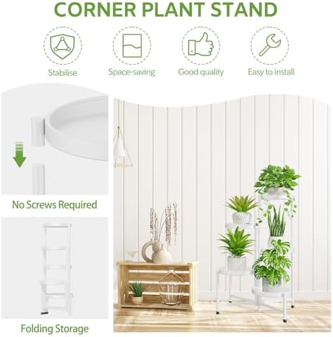 iDavosic.ly 5 Tier Large Plant Stand Indoor Outdoor, 10 In Wide Tray - Image 4