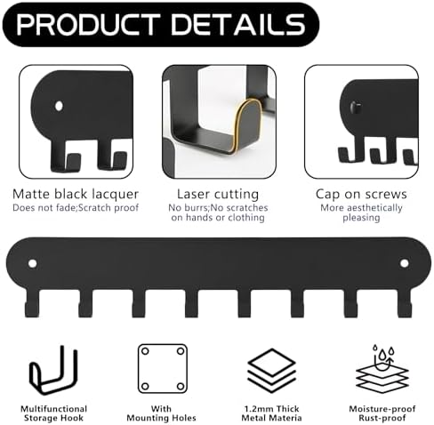 2 Pack Key Holder for Wall, Key Hooks - Image 6