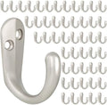 IBosins 50PCS Coat Hooks Wall Mounted Silvery Single Prong Robe Hook by IBosins