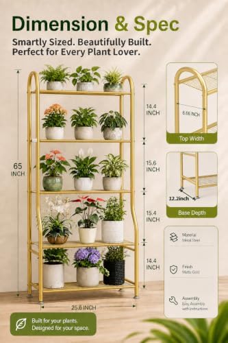 5-Tier Metal Plant Stand - Image 2